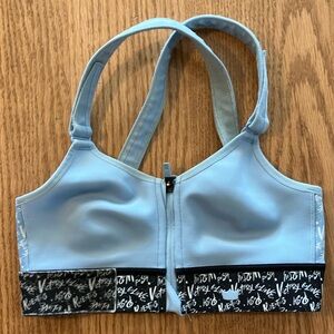 SheFit Blue Zip Sports Bra